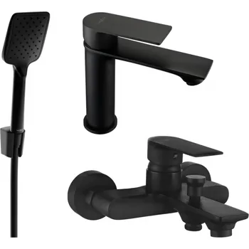 Vodovodní baterie Mexen Royo R62 vanová sada, černá - 72203R62-70 Bateriové soupravy