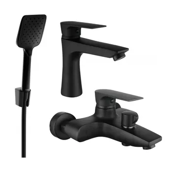 Vodovodní baterie Mexen Axel R62 sada vanová, černá - 73803R62-70 Bateriové soupravy