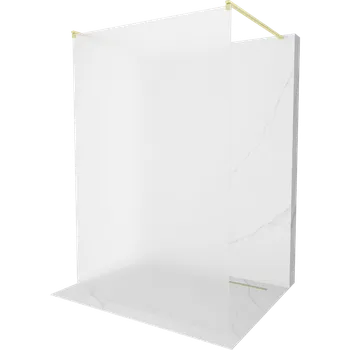 Mexen Kioto volně stojící sprchová zástěna 110 x 200 cm, matné sklo 8 mm, zlatý kartáčovaný - 800-110-002-55-30 Sprchové stěny
