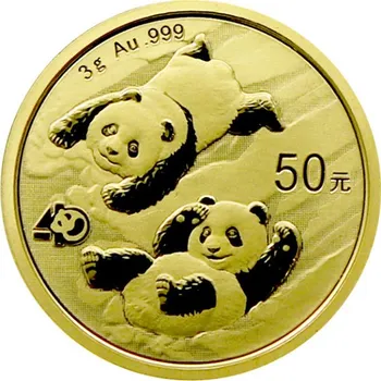 Zlatá investiční mince Panda 50 Yuan - rok 2022