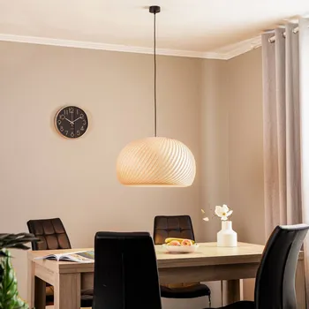 ALDEX Závěsné světlo Janne, bukové dřevo, Ø 53 cm, E27 bukové dřevo, černé 1 x 15 W LED - Doprava zdarma