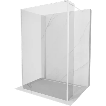 Mexen Kioto sprchová stěna Walk-in 125 x 110 x 40 cm, transparentní, bílá - 800-125-110-221-20-00-040 Sprchové stěny