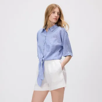 Dámské kraťasy Reserved - Lněné šortky - bílá - 172BP-00X - 172BP-00X-XS