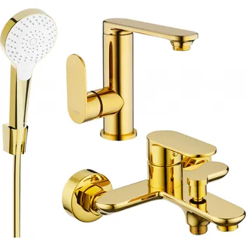 Vodovodní baterie Mexen Milo R05 vanová sada, zlatá - 713053R05-50 Bateriové soupravy