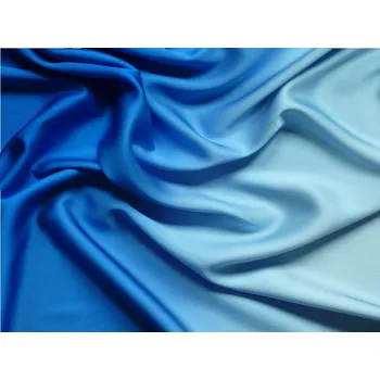 hedvábná šatovka 3254 v tónech modré