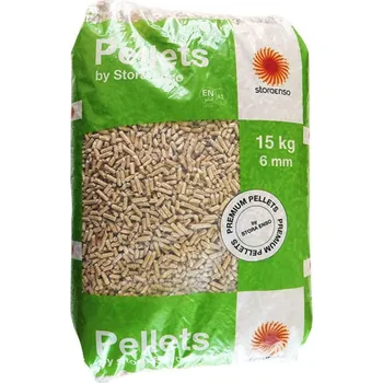 Průmyslové topidlo Dřevěné pelety STORA ENSO certifikace ENplus® A1 Hmotnost: 1 kg