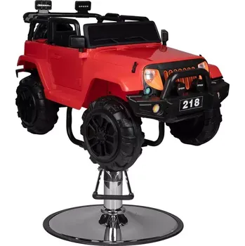 Kadeřnické křeslo Dětské kadeřnické křeslo - auto SUV - červené