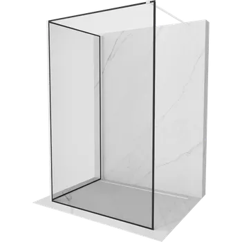 Mexen Kioto sprchová stěna Walk-in 100 x 90 cm, černý rám, bílá - 800-100-212-20-70-090 Sprchové stěny