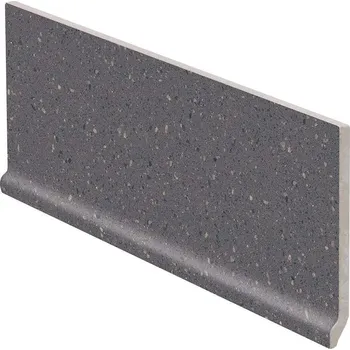 Dlažba Compila Storm - dlaždice sokl s požlábkem 11x30 hnědočerná DSPJT871