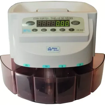 Počítačka peněz Počítačka a třídička euro mincí MoneyScan CS 300 EUR