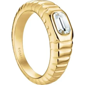 Prsten Rosefield Úchvatný pozlacený prsten z oceli s krystalem Iconic JROR 54 mm + 2 měsíce na vrácení zboží