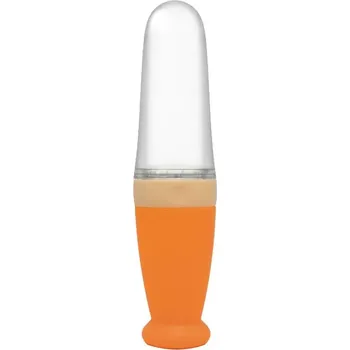 dětská jídelní sada Nikidom krmící lžička s dávkovačem, oranžová