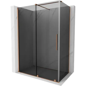 Mexen Velar posuvná sprchová kabina 150 x 70 cm, grafit, kartáčovaná měď - 871-150-070-41-65 Sprchové kouty