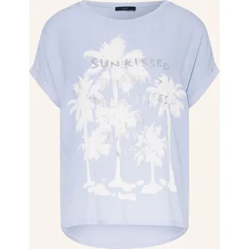 Dámské tričko Oui Dámské Tričko Ze Směsi Materiálů, tmavě modrá / bílá /...