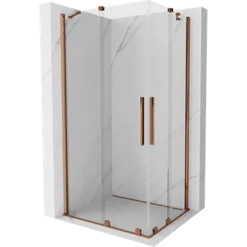 Mexen Velar Duo posuvné sprchové koutu 100 x 90 cm, transparentní, růžové zlato - 871-100-090-02-60 Sprchové kouty