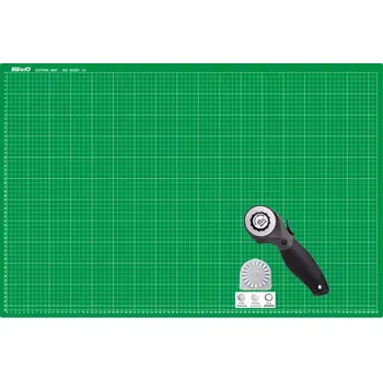 Řezačka papíru Sada KW-triO řezací podložka A1 + řezací kolečko + náhradní břity kreativní - výhodná cena