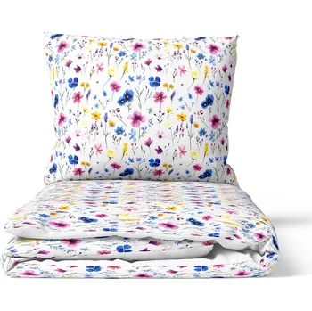 Bavlněné povlečení premium satén luční květiny Fami