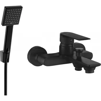 Vodovodní baterie Mexen Royo R45 vanová baterie se sprchovým setem, černá - 7223R45-70 Bateriové soupravy