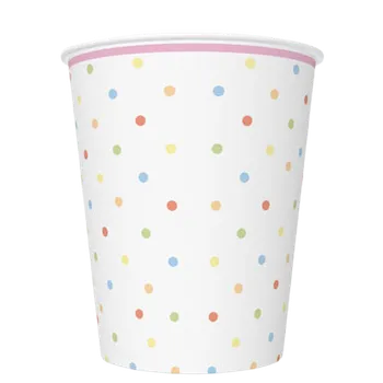 Papírové kelímky - Sweet Unicorn with Pastel dots - 250 ml - 8 ks - KD01_OG_027001