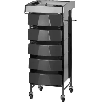 Kadeřnické křeslo Kadeřnický odkládací stolek 008 - černý