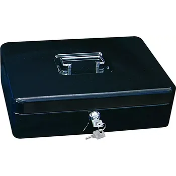 Kancelář Přenosná pokladna Wedo 250, černá - kovová uzamykatelná pokladnička