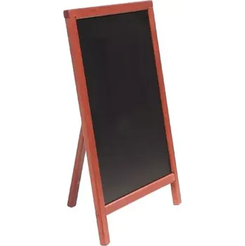 Kancelářský nábytek Nabídková stojanová tabule jednostranná s opěrkou 55x85 cm, mahagon