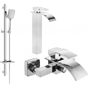 Vodovodní baterie Mexen Aries DQ62 vanová sada, chrom - 744813DQ62-00 Bateriové soupravy