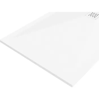 Sprchová vanička Mexen Stone+ sprchová vanička kompozitní obdélníková 110 x 70 cm, bílá, krytka bílá - 44107011-W Obdélníkové sprchové vaničky