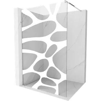 Mexen Kioto sprchová stěna Walk-in 70 x 200 cm, bílá vlna 8 mm, chrom - 800-070-101-01-97 Sprchové stěny