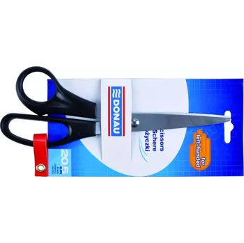 Kancelářské nůžky U7920101PL-01 DONAU kancelářské nůžky pro leváky 20,5 cm, asymetrické, ocel, odol.plast, černé