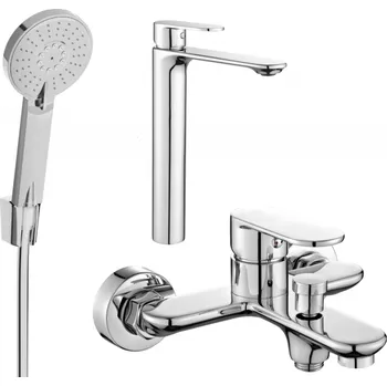 Vodovodní baterie Mexen Milo R40 vanová sada, chrom - 71313R40-00 Bateriové soupravy