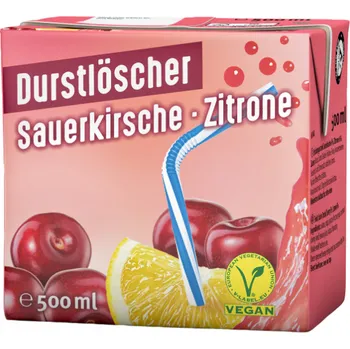 Limonáda Durstlöscher Osvěžující nápoj s příchutí višně a citronu 500ml
