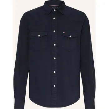 Pánská košile Tommy Hilfiger Pánská Svrchní Džínová Košile, tmavě modrá, 38