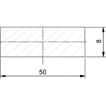 Stavební profil Plochá ocel 50×8 mm válcovaná – 6 m