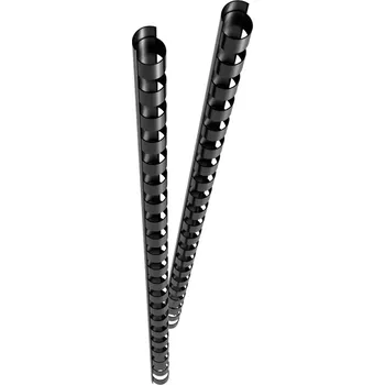 Vázací hřbet Genie Plastové kroužky pro vazbu A4 6 mm černé 50 ks