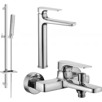 Vodovodní baterie Mexen Lynx DQ72 vanová sada, chrom - 745913DQ72-00 Bateriové soupravy