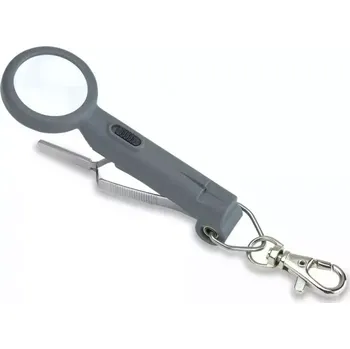 Lupa Zvětšovací lupa s osvětlením s pinzetou Carson Fish’n Grip OD-88 - 4,5x (30mm)