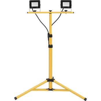 LED reflektor se stojanem 2 x 20 W studené bílé světlo Černý149659