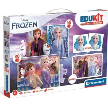 Desková hra Edukit soubor her 4 v 1 Disney Frozen