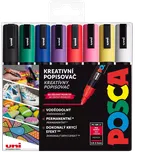 Sada popisovačů UNI Posca PC-5M, 1,8 - 2,5 mm, základní barvy (8 ks)