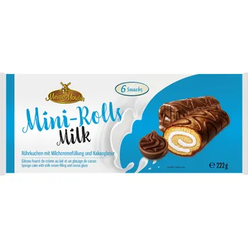 Meister Moulin Meister Mini-roládky s mléčným krémem a kakaovou polevou 222g