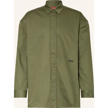 Pánská košile 032c Pánská Oversized Košile Comfort Fit, olivová, 38