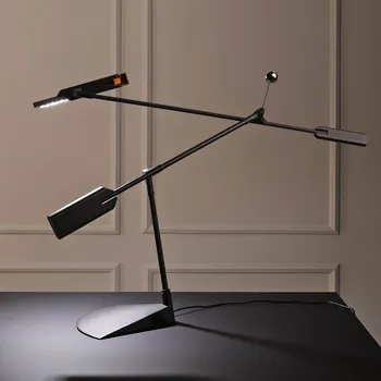Lampička Stilnovo LED stolní lampa Halley, černá, dosah 100 cm - Délka kabelu 300 cm; délka základny 20,9 cm; délka hlavy 22,7 cm, šířka 8,9 cm LED 9 W celkem - Doprava zdarma