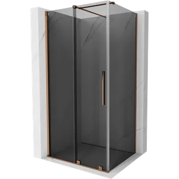 Mexen Velar sprchový kout posuvný 90 x 85 cm, grafit, růžové zlato - 871-090-085-41-60 Sprchové kouty