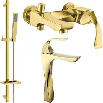 Vodovodní baterie Mexen Estrella DQ02 sada van, zlatá - 72313DQ02-50 Bateriové soupravy