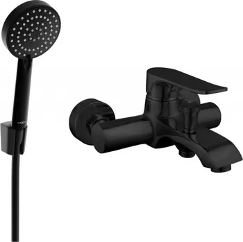 Vodovodní baterie Mexen Pecos R75 vanová baterie se sprchovou soupravou, černá - 7273R75-70 Bateriové soupravy