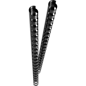 Vázací hřbet Genie Plastové kroužky pro vazbu A4 8 mm černé 25 ks