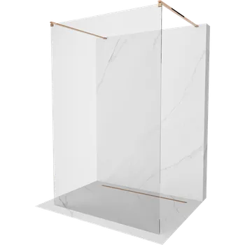 Mexen Kioto volně stojící sprchová zástěna 125 x 200 cm, transparentní 8 mm, růžové zlato - 800-125-002-60-00 Sprchové stěny