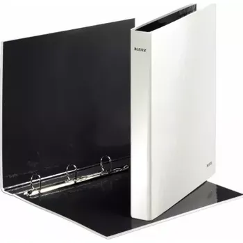 Kroužkový pořadač Leitz WOW, A4+, 4DR/25mm, perleťová bílá