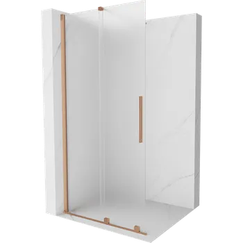 Mexen Velar posuvná sprchová zástěna Walk-in 85 x 200 cm, matné sklo 8 mm, kartáčovaná měď - 871-085-000-33-65 Sprchové stěny